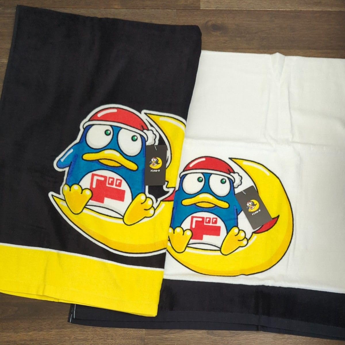 Amazon.co.jp: 月乗りドンペンバスタオル セット ブラック ホワイト