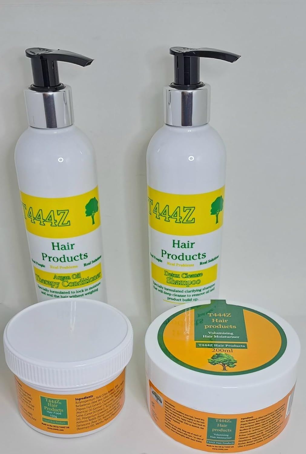 T444z Luxury Combo (HAIR FOOD-MOISTERIZER-SHAMPOO-CONDITIONER) – 4-Bundle Pack