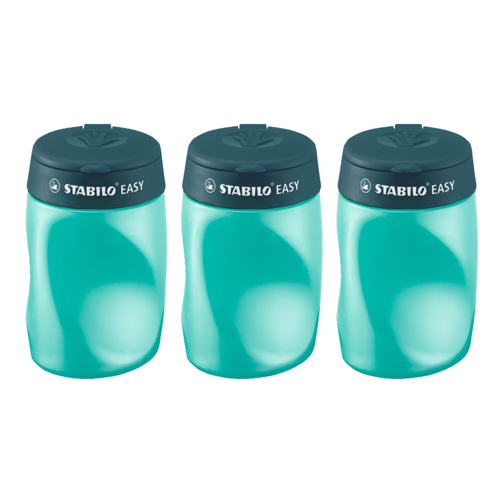 Taille-crayons ergonomique STABILO EASYsharpener pour gauchers - Lot de 3