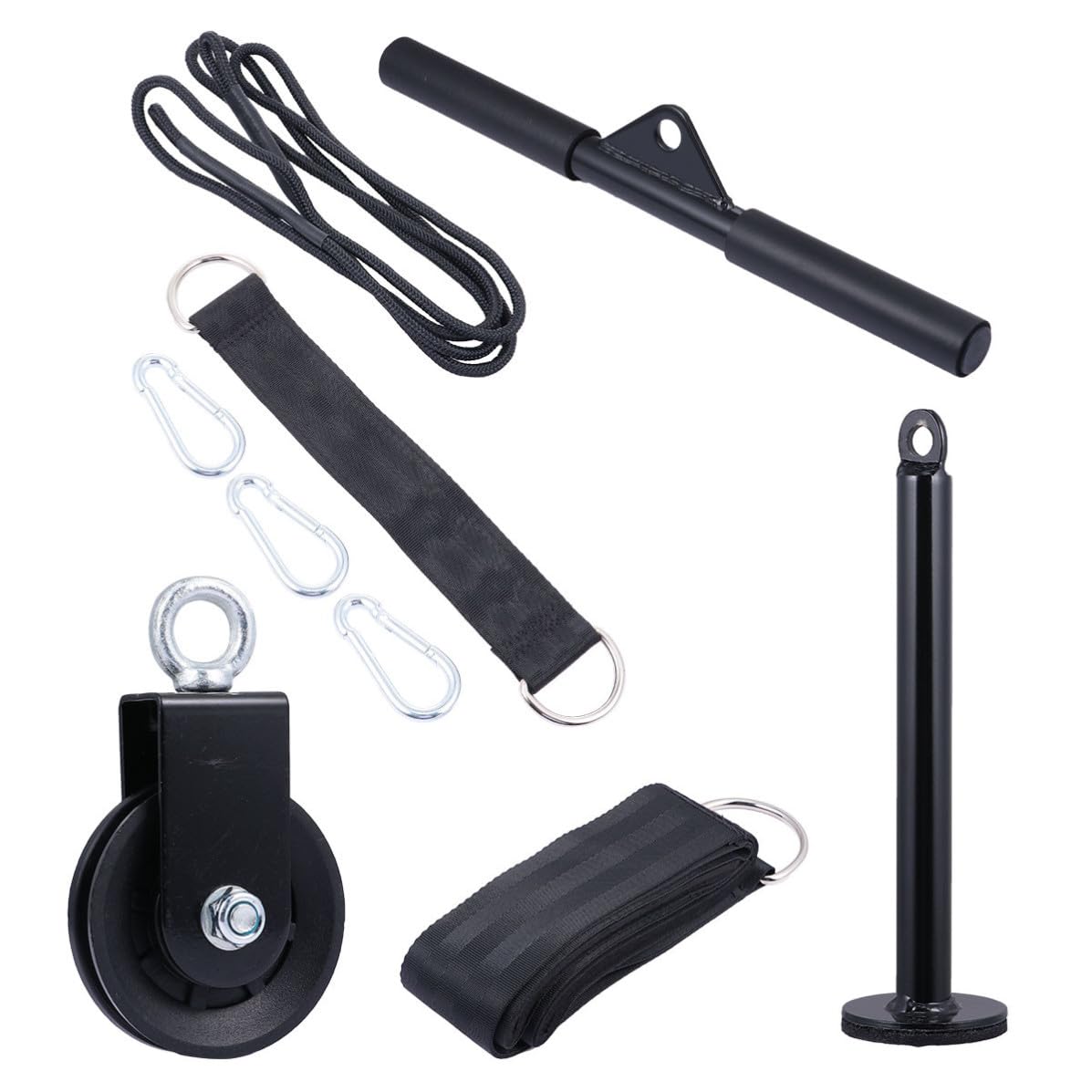Ciieeo Kit de Entrenamiento para Sistema de Poleas Lat 9 Piezas Portátil