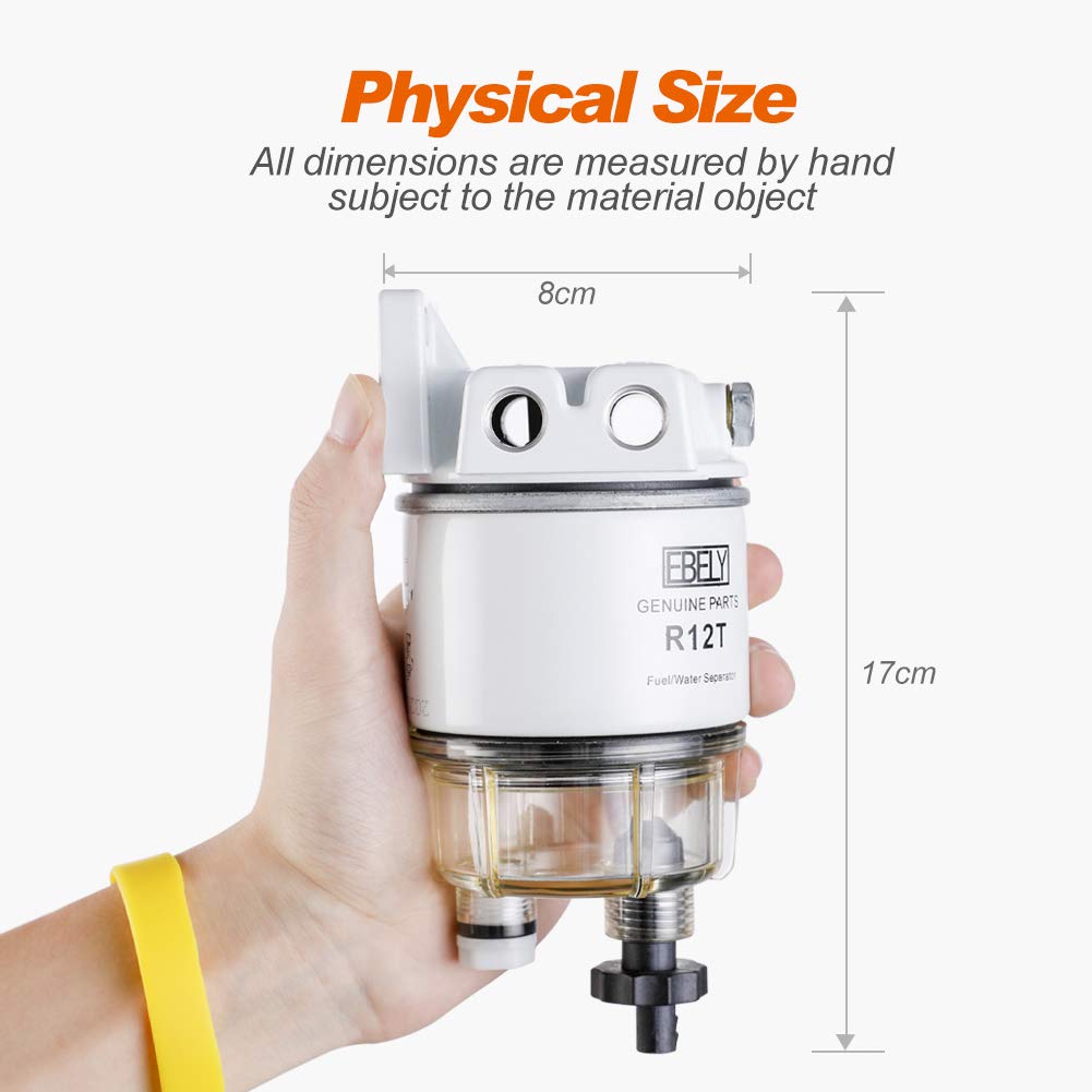 R12T Fuel Filter/Water Separator Marine Fuel Filter Spin- on Racor 3/8 ...