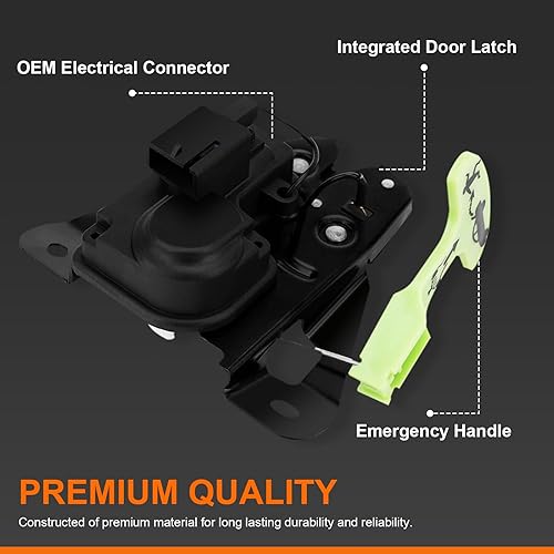 Miniatura 3 de Pestillo de cierre de puerta trasera para motor Hyundai Elantra Sedan 2011 a 2016, 2.0L a 1.8L motor; sustituye a 81230 y 3X010. Conjunto