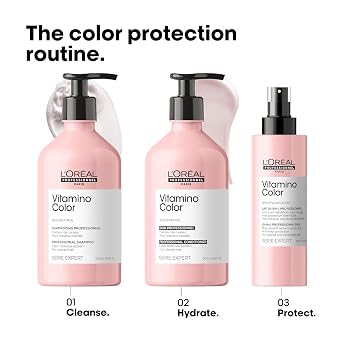 L'Oreal Professionnel Paris Vitamino Color Shampoo & Conditioner Set - Protects & Preserves Hair Color, Prevents Damage, Adds Vibrancy & Enhances Shine