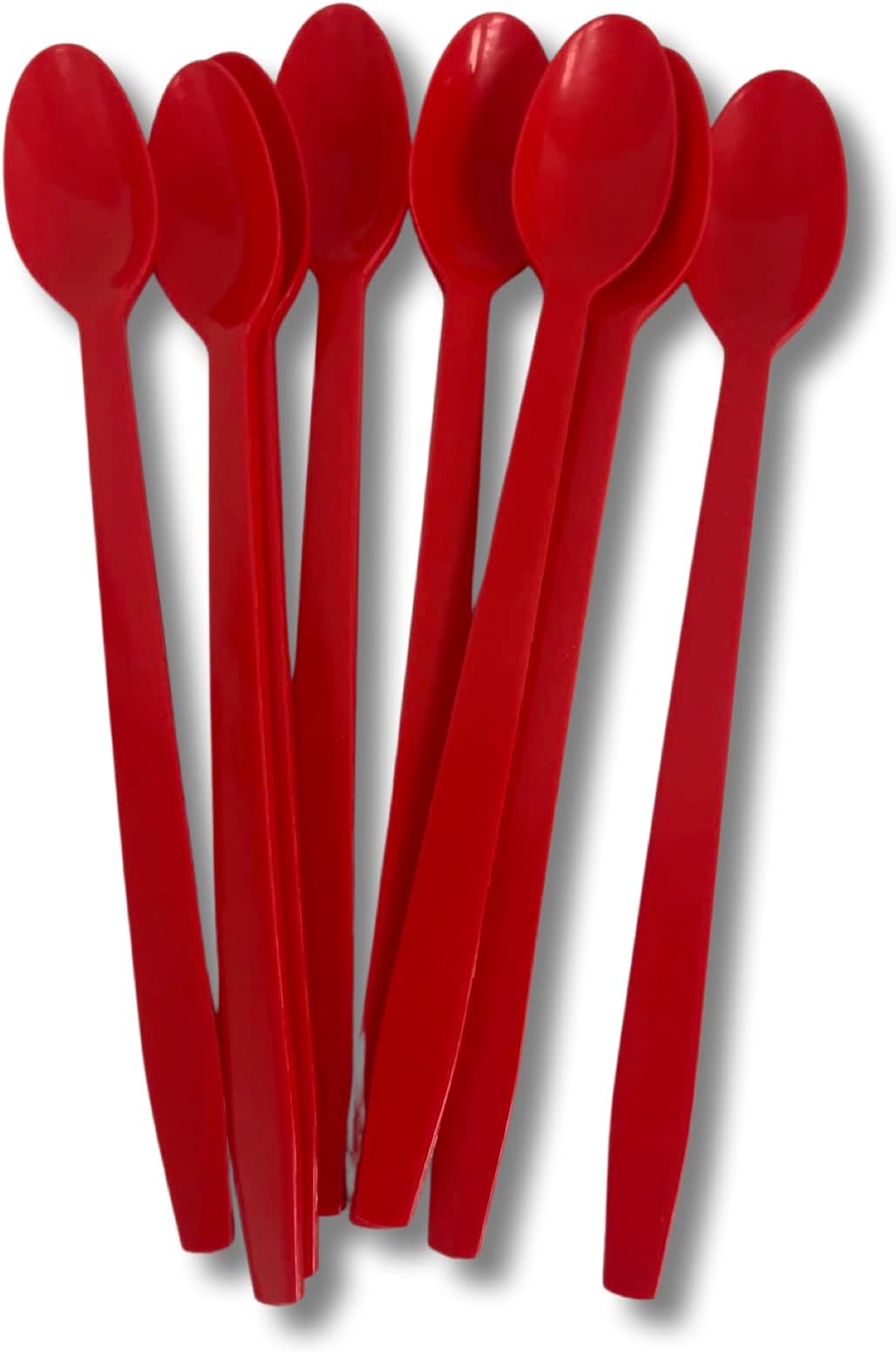 8" Long Soda/Sundae Spoons (Red, 100) Health & Household