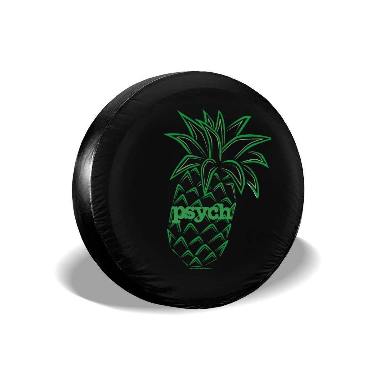 Ksiwre 14" 15" 16" 17" Universal Spare Tire Tyre Cover Wheel Covers for All Cars Psych Pineapple