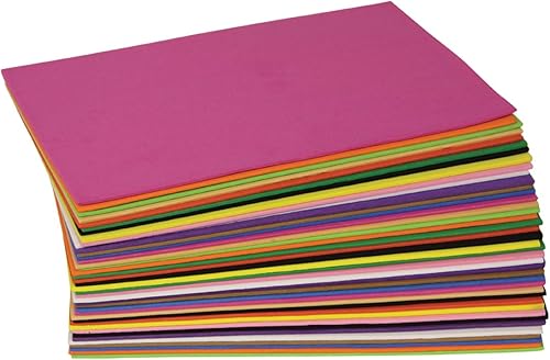 Miniatura 3 de Creativity Street WonderFoam Hojas de espuma, 5.5 x 8.5 pulgadas, colores surtidos, 40 hojas (AC4301)