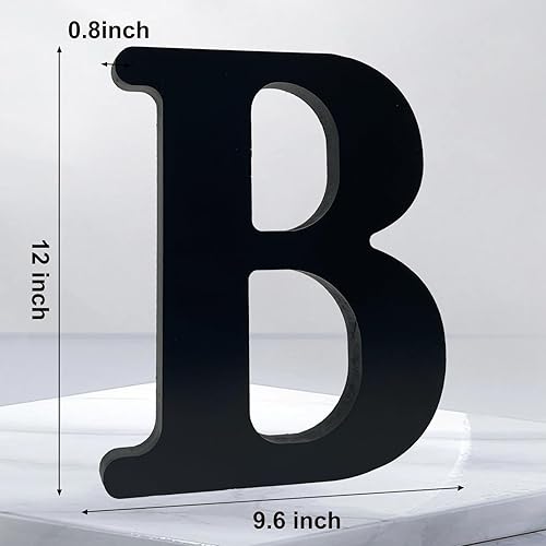 Miniatura 2 de AOCEAN Letras de madera negra de 12 pulgadas, letras de madera sin terminar para Halloween, letras decorativas de pie en rodajas, decoración de