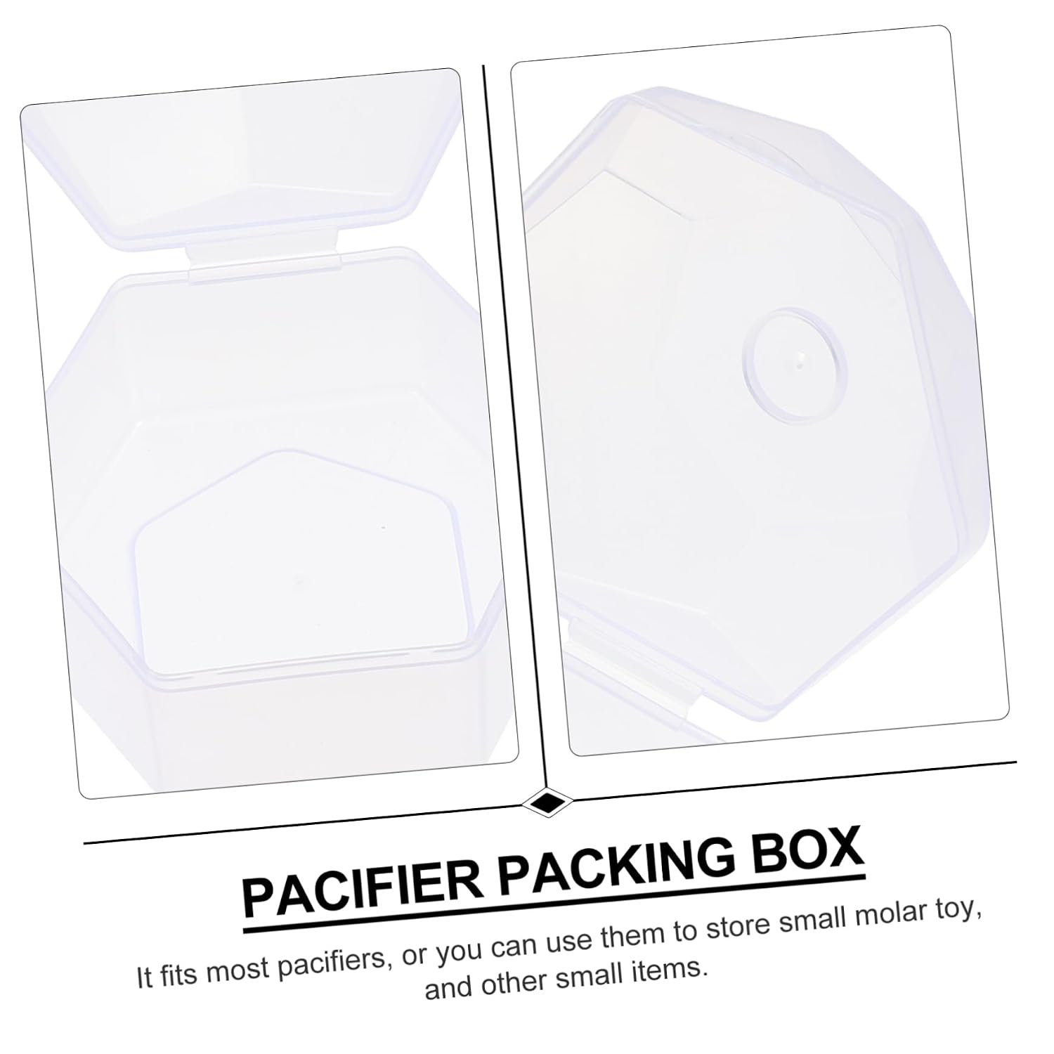 UPKOCH 10pcs Portable Pacifier Storage Case Lightweight Holder for Travel Design Fits Pacifiers and Toys Compact for Diaper Bag and Stroller Use