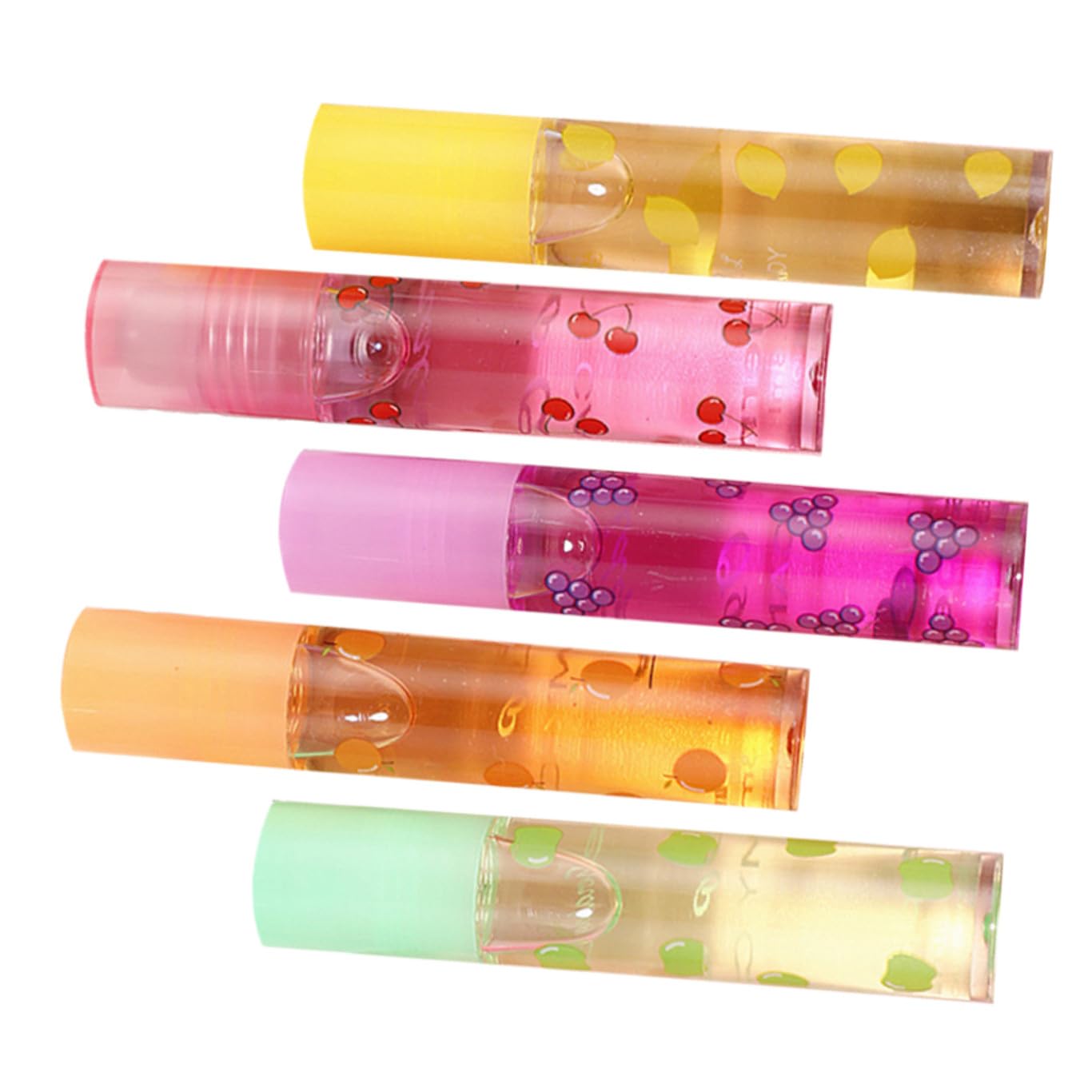 Brillo de Labios Transparente 5 Piezas, Líquido, Plástico | Hidratante Ligero, Acabado Delicado y Adorable, para Mujeres en Invierno Color Aleatorio