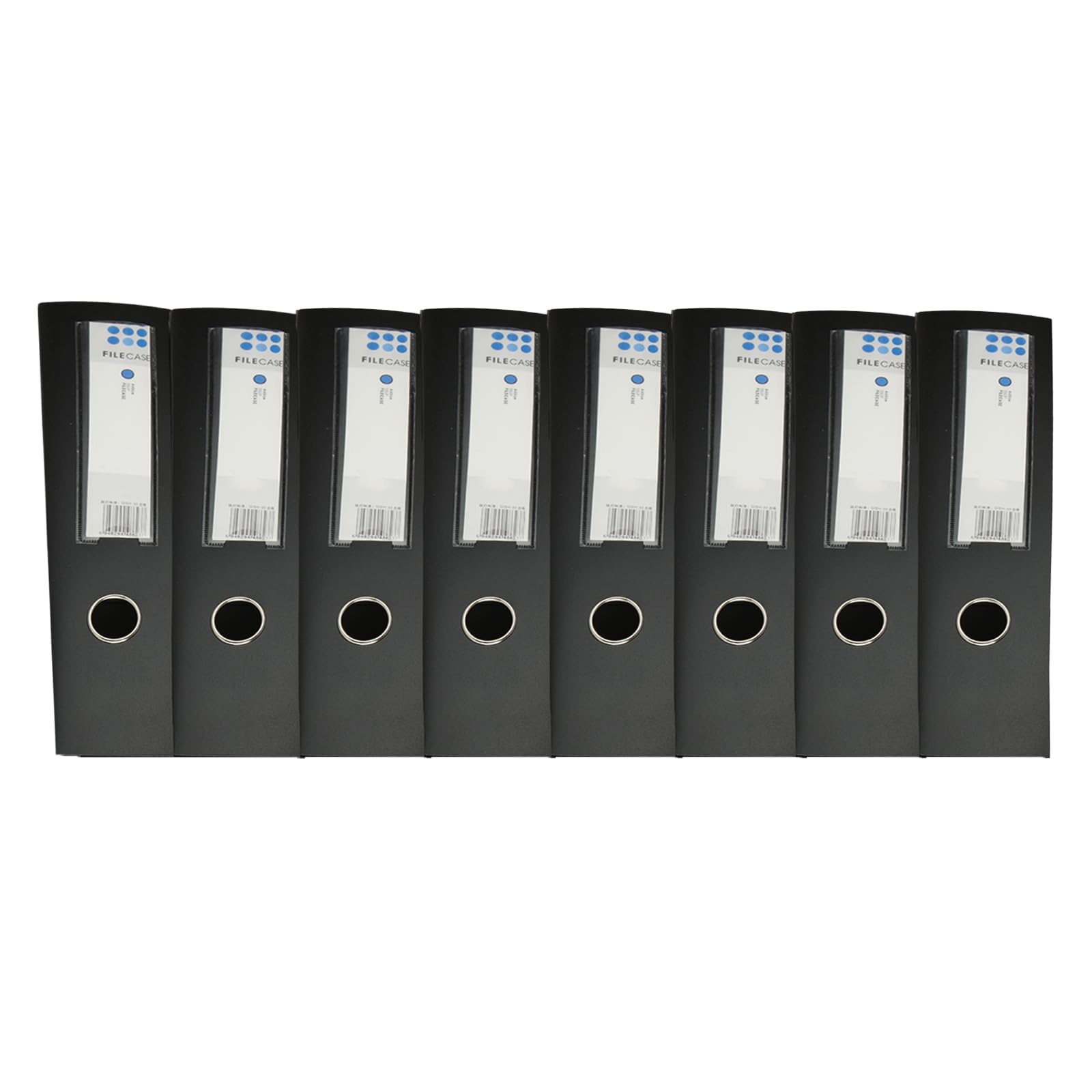 SHUESS 8 Pcs Box Files A4 - Black Box Folders for Paperwork A4 - Box File - Foolscap Box Files, File Organiser, 75mm Spine