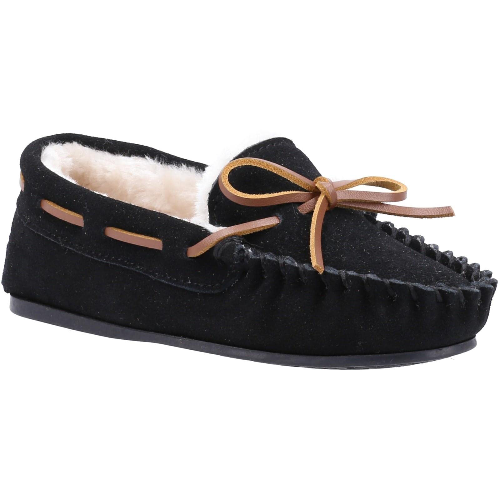 Hush Puppies Addison Slipper, Black, 12 UK Child