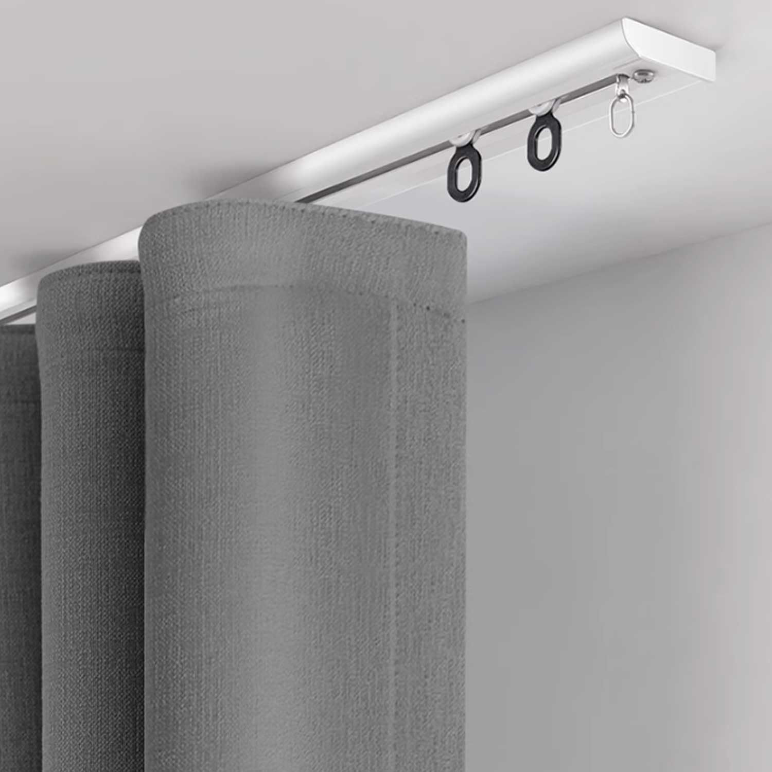 Ultracienka aluminiowa szyna do drzwi przesuwnych montowana na suficie – 4,4 m / 14.4ft do salonu i sypialni – stylowe i zajmujące mało miejsca rozwiązanie