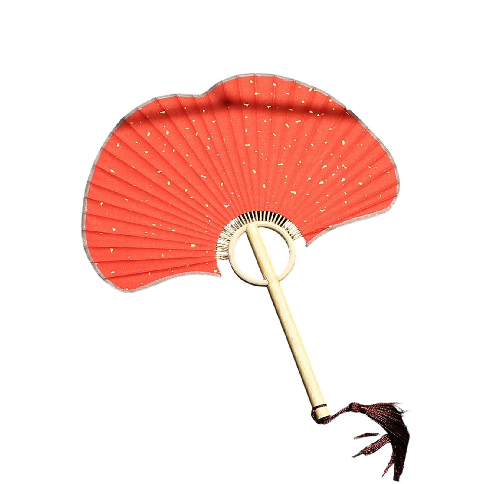 Coolhood Women's E Ginkgos Ric Paper Fan Chines Styles Hand Fan Handheld Cooling Coplay Costumes Accessories Ancient Hand For Handheld Cooling