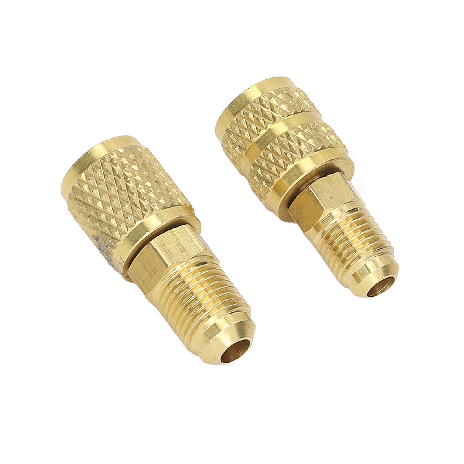 Adattatore per Refrigerante R410 R22, Adattatore Girevole Diritto 1/4 Maschio a 5/16 Femmina per Aria Condizionata