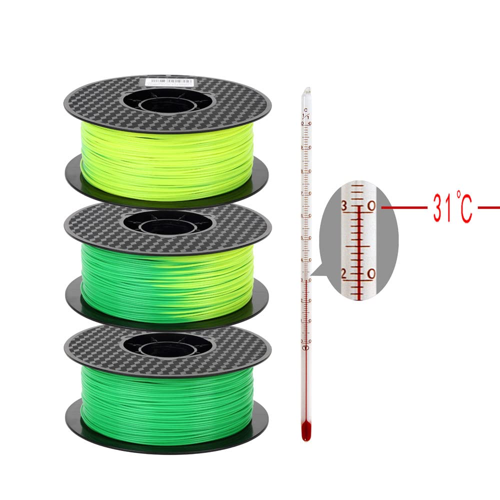Amazon.co.jp: 3D プリンタ 変色 PLA フィラメント グリーン イエロー