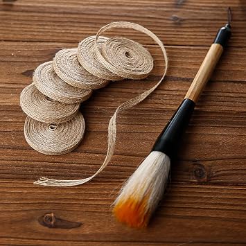 10 Rolls Burlap Ribbon Natural Burlap Fabric Ribbon 1/4 inches Tan Jute Linen Ribbon Rolls for Gift Wrapping Bows Making,DIY Crafts,Party Decoration