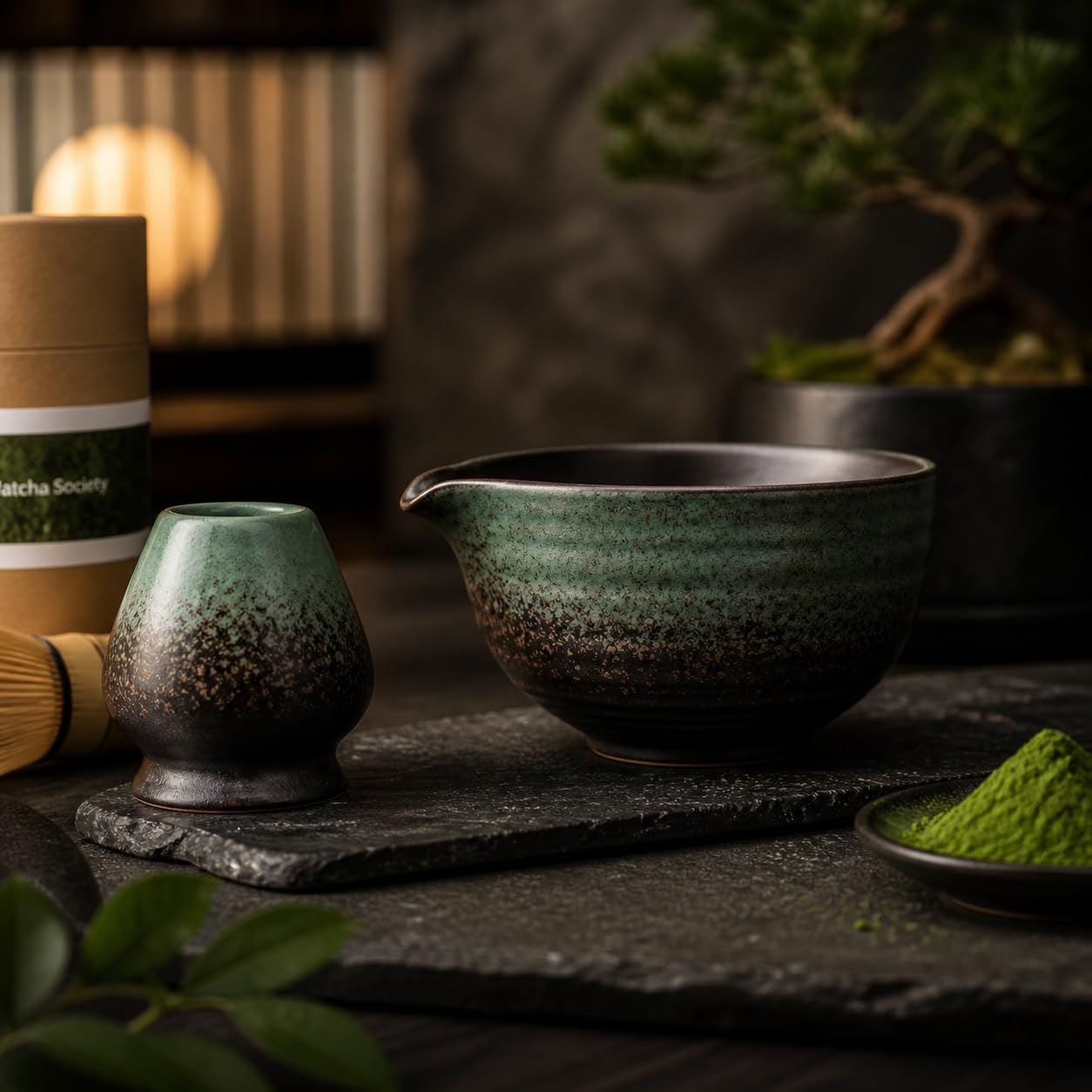 SEISHŌ Ceremonial Matcha 100g Set – Premium Matcha aus Japan (Uji Kyoto) Zubehör (Bambusbesen, Schale & Zubehör) – Komplettes Starter Set