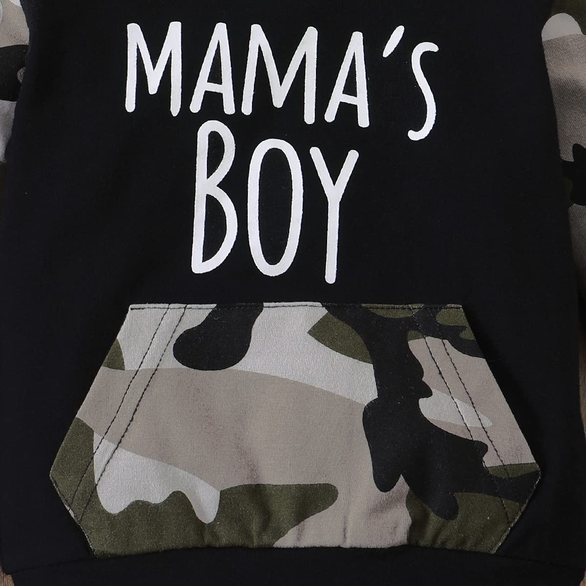 Verve Jelly Toddler Kids Boys Baby Girls Odzież z długim rękawem Mama's Boy Girl bluza z kapturem Bluza Top + spodnie kamuflażowe Sweatsuit zestaw jesiennych strojów