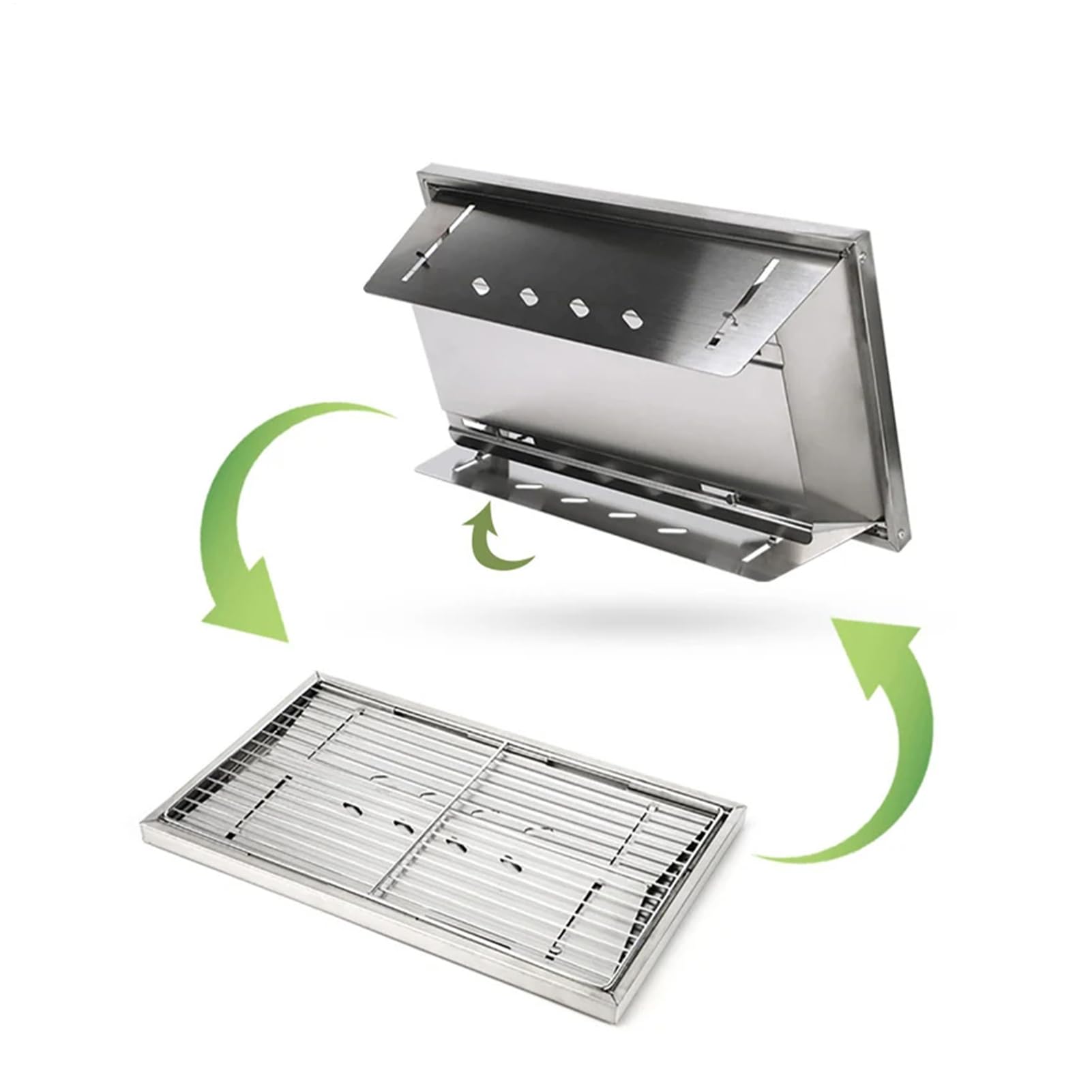 Przenośny Grill Ogniskowy Naczynie Kuchenne Odporne Na Wiatr I Wysokie | Paleniska Zewnętrzne do Wędkarstwa Wędrówek Ogrodu Tarasu Podróży Pikników Imprez