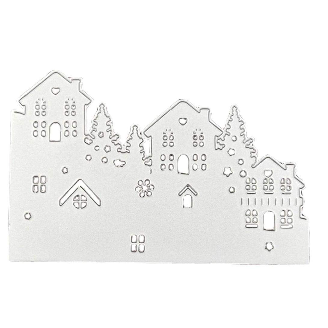 Lankater Silver Christmas Cutting Dies Metal Embossing Folder Stencil Scrapbooking Paper Card Diy Craft Template