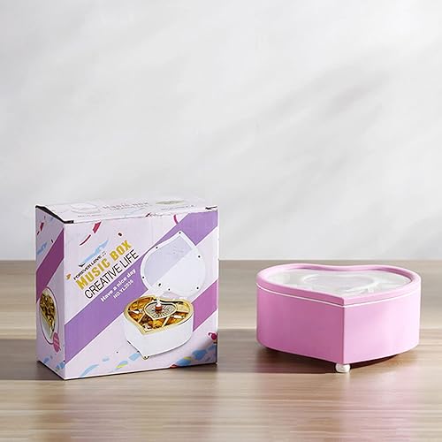 Miniatura 9 de Naysku Caja de joyería musical Caja de joyería musical de corazón, caja de joyería para niñas, caja de música para niños, caja de joyería musical