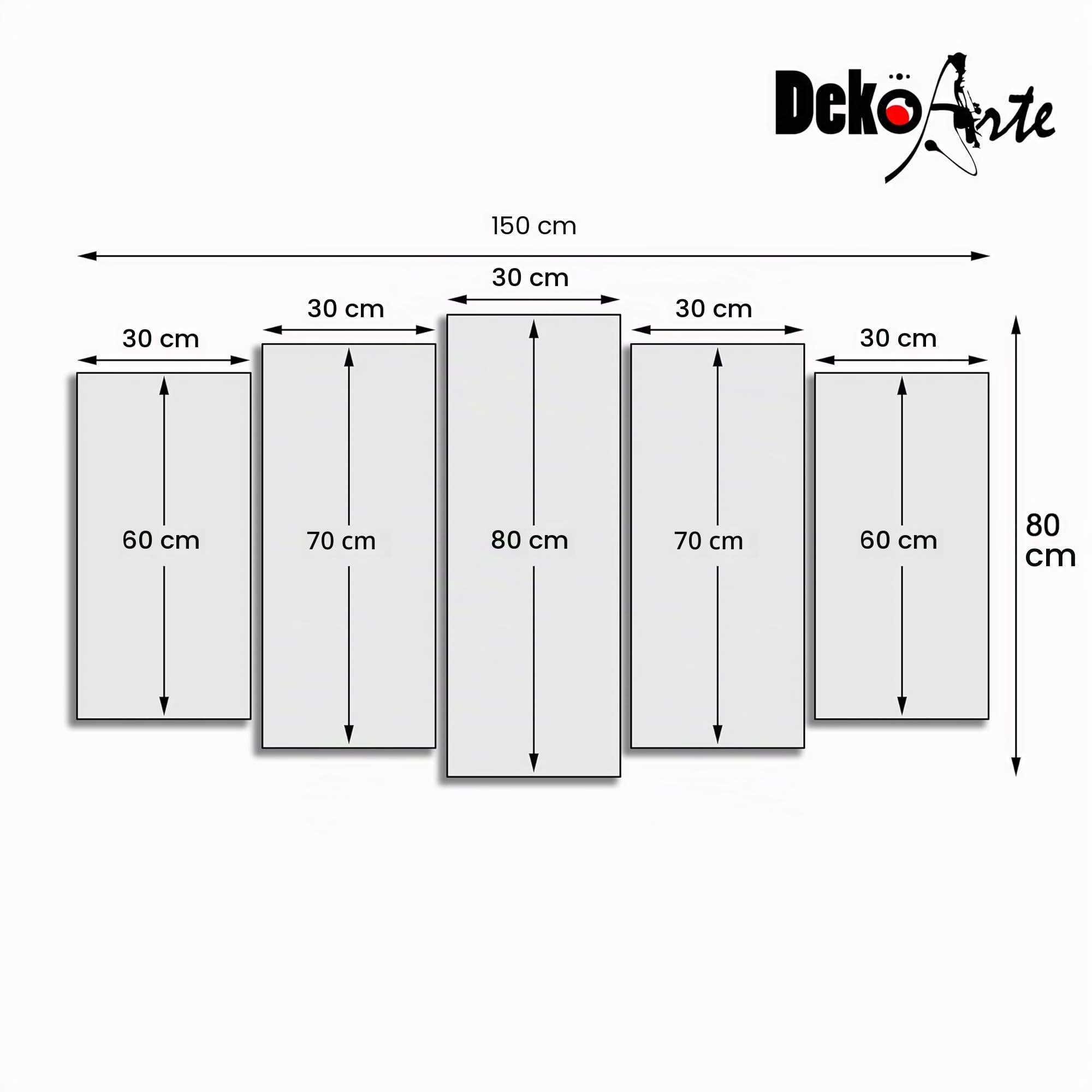 DekoArte - Cuadros Modernos Impresión Imagen Artística | 5 Piezas 150x80cm | Lienzo Decorativo Para Tu Salón o Dormitorio | Estilo Paisaje Árboles Cuatro Estaciones Del Año