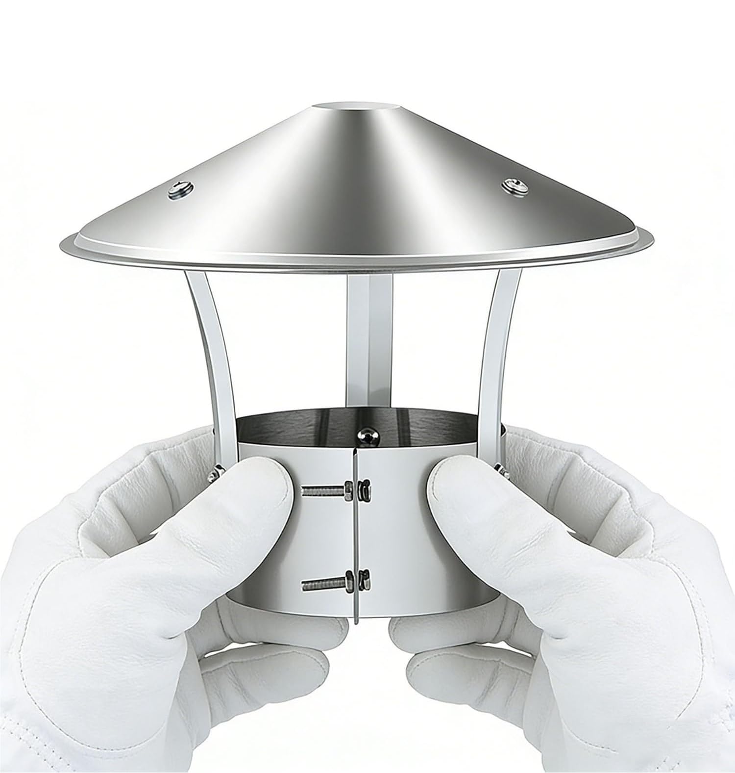 Shiketong One Color 201 Stainless Steel Round Chimney Cap With Cone Top (Fits 5.9", 6.3", 6.7", 7.0" Inner Diameter)(5.9")