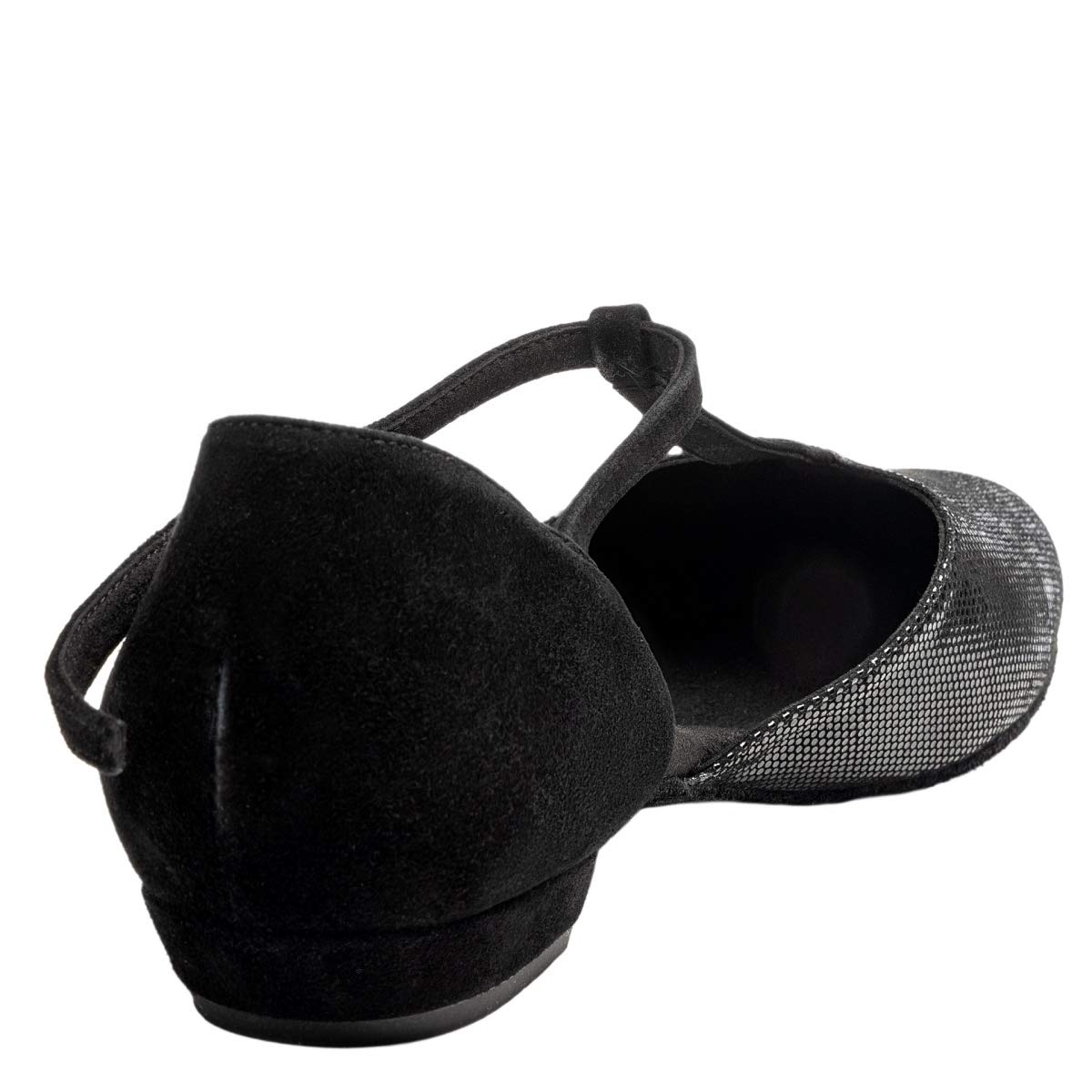Rummos Damen Tanzschuhe Carol - Diva Leder/Nubuck Schwarz - Medium (Normal) - 2 cm Blockabsatz - Made in Portugal
