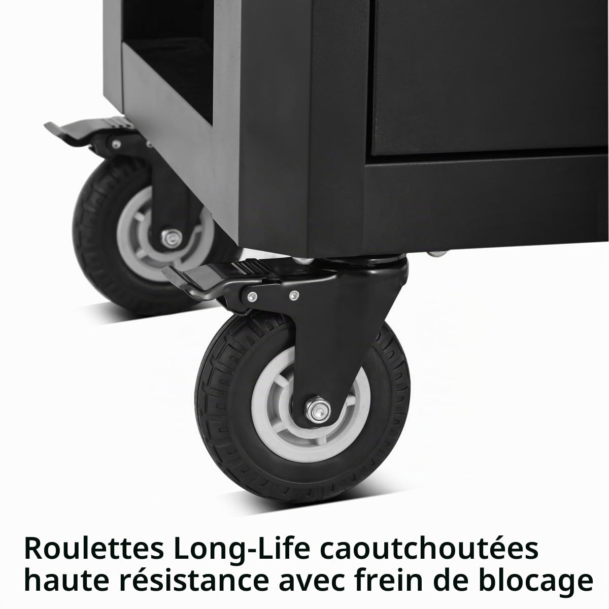 STAHLWERK Chariot d'atelier CROW, Outillage équipé de 235 outils de qualité supérieure en chrome vanadium - Chariot de montage professionnel avec 7 tiroirs et roulettes Long-Life caoutchoutées