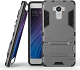 Funda para Xiaomi Redmi 4 (5 Pulgadas) 2 en 1 H?brida Rugged Armor Case Choque Absorci?n Protecci?n Dual Layer Bumper Carcasa con pata de Cabra (Gris) Funda para Xiaomi Redmi 4 (5 Pulgadas) 2 en 1 H?brida Rugged Armor Case Choque Absorci?n Protecci?n Dual Layer Bumper Carcasa con pata de Cabra (Gris)