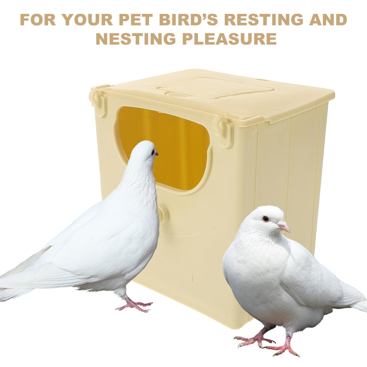 Happyyami Nichoir À Oiseaux Suspendu en Plastique 3 Pièces Boîte D'Élevage pour Perruches Calopsittes Conures Jardin Maison