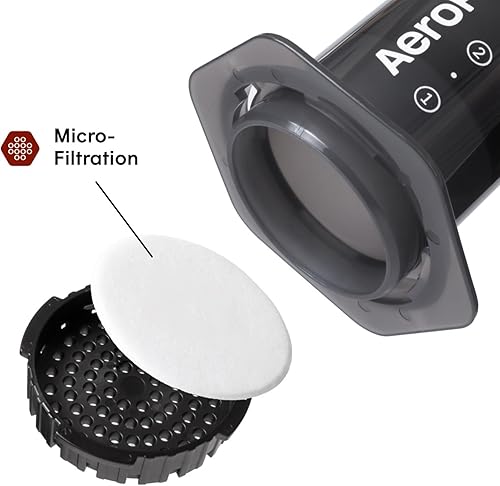 Miniatura 3 de Aeropress Cafetera original y expreso cafetera portátil de nivel barista con cámara émbolo y filtros cafetera rápida y expreso fabricada en Estados