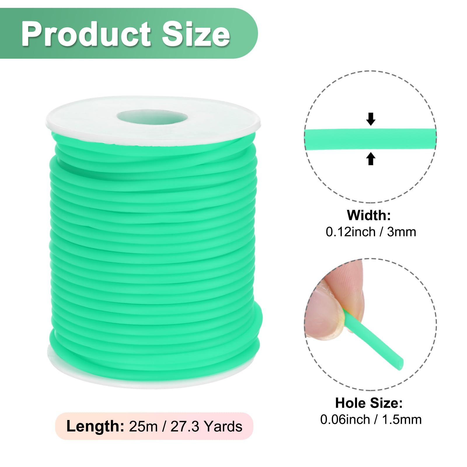 M METERXITY Hollow Pipe Tubing Rubber Cord - Image 3