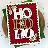 Lapoo Christmas Metal Cutting Die for Scrapbooking, 3D Backgrounds Frame New Cutting Dies DIY Album Card Making Decor Paper Metal Die Cuts Party Wedding Decorations (Santa Claus' Hohoho 4 x 2.8 in)