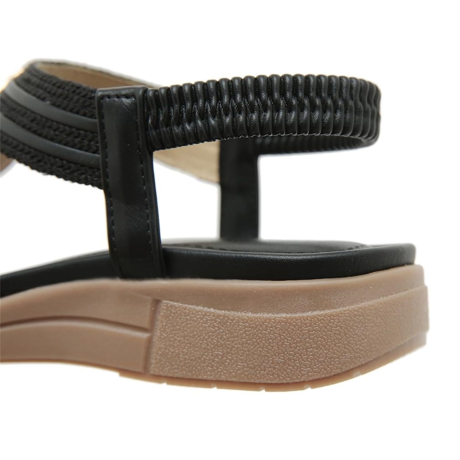 Sandali Punta Chiusa Donna Sandalo Zeppa Sandali da donna nuovi estivi comodi alla retrò stile etnico leggero da spiaggia per le vacanze con tacco elastico Comodi Estivi Sandalo Comodo