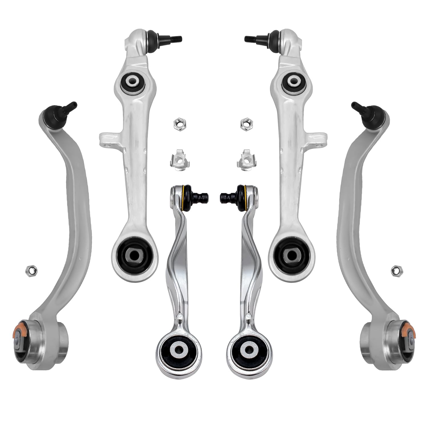 Detroit Axle - Front Upper Lower Control Arms Kit for Audi A8 A6 Quattro S8