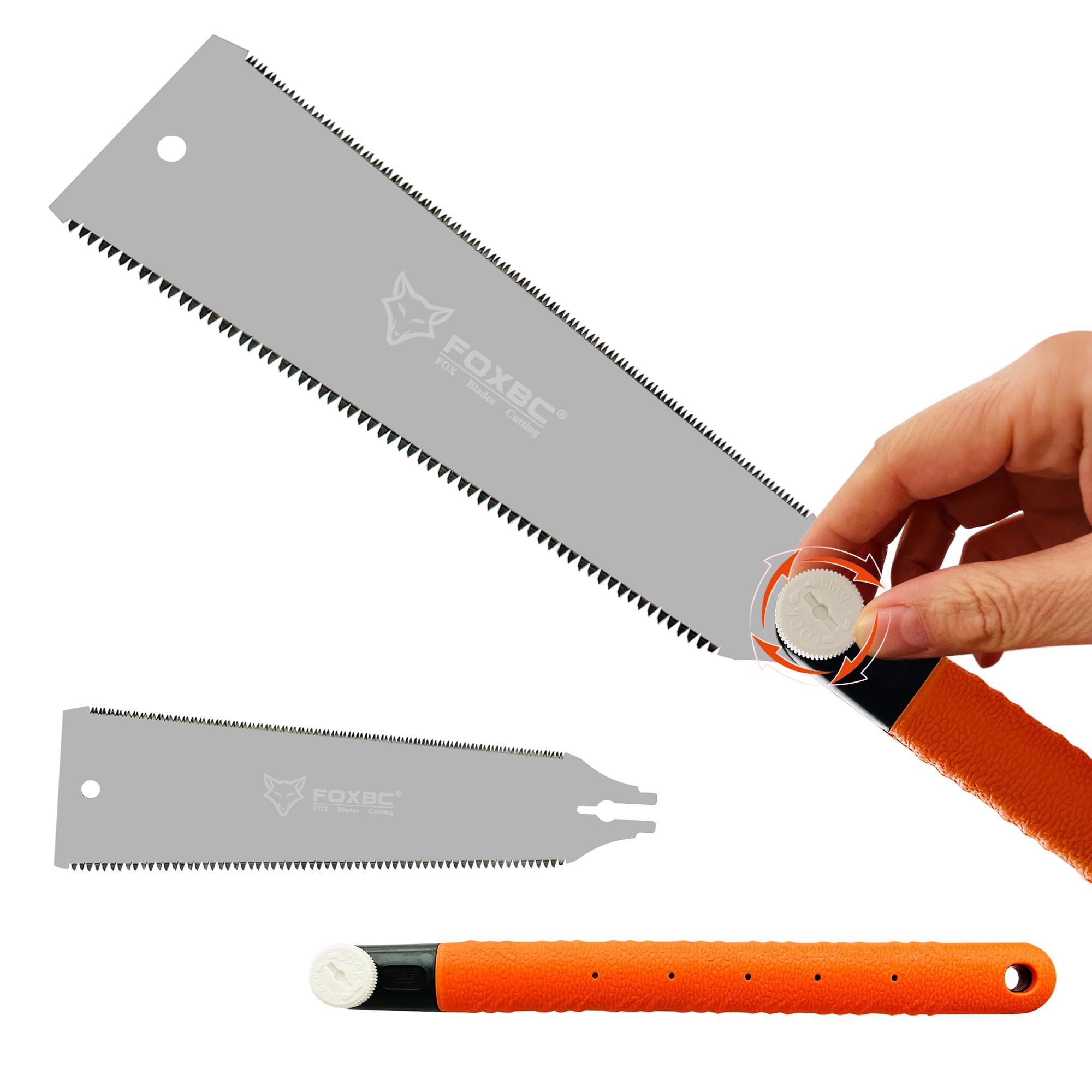 FOXBC Serra japonesa de 24 cm Serra manual Ryoba de corte