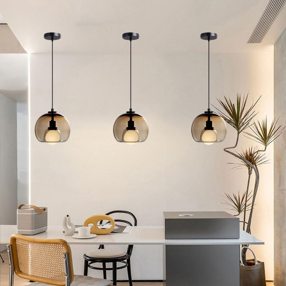Lampada a sospensione regolabile in altezza, stile industriale nordico