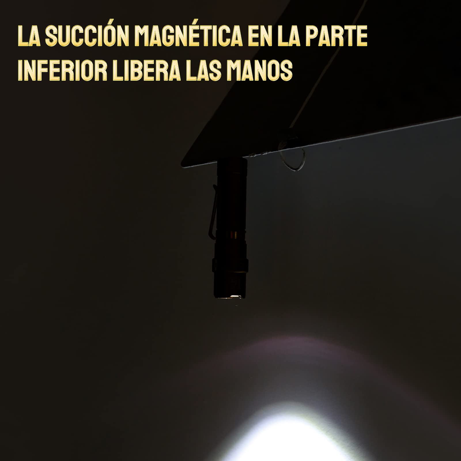 TrustFire MC5 Linterna, Linterna Led Recargable de 3300 Lúmenes, Más Brillante Linterna Táctica, Linternas LED Alta Potencia IPX8 Impermeable, Linterna de Caza con 5 Modos - Desierto Amarillo