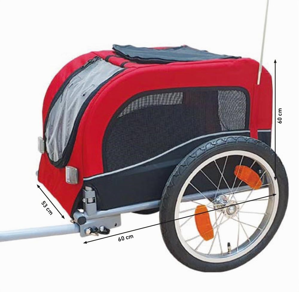 Nobby 62395 Fahrradanhänger SENLIMA S, B 53 x H 60 x L 60/117 cm, bis zu 15 kg