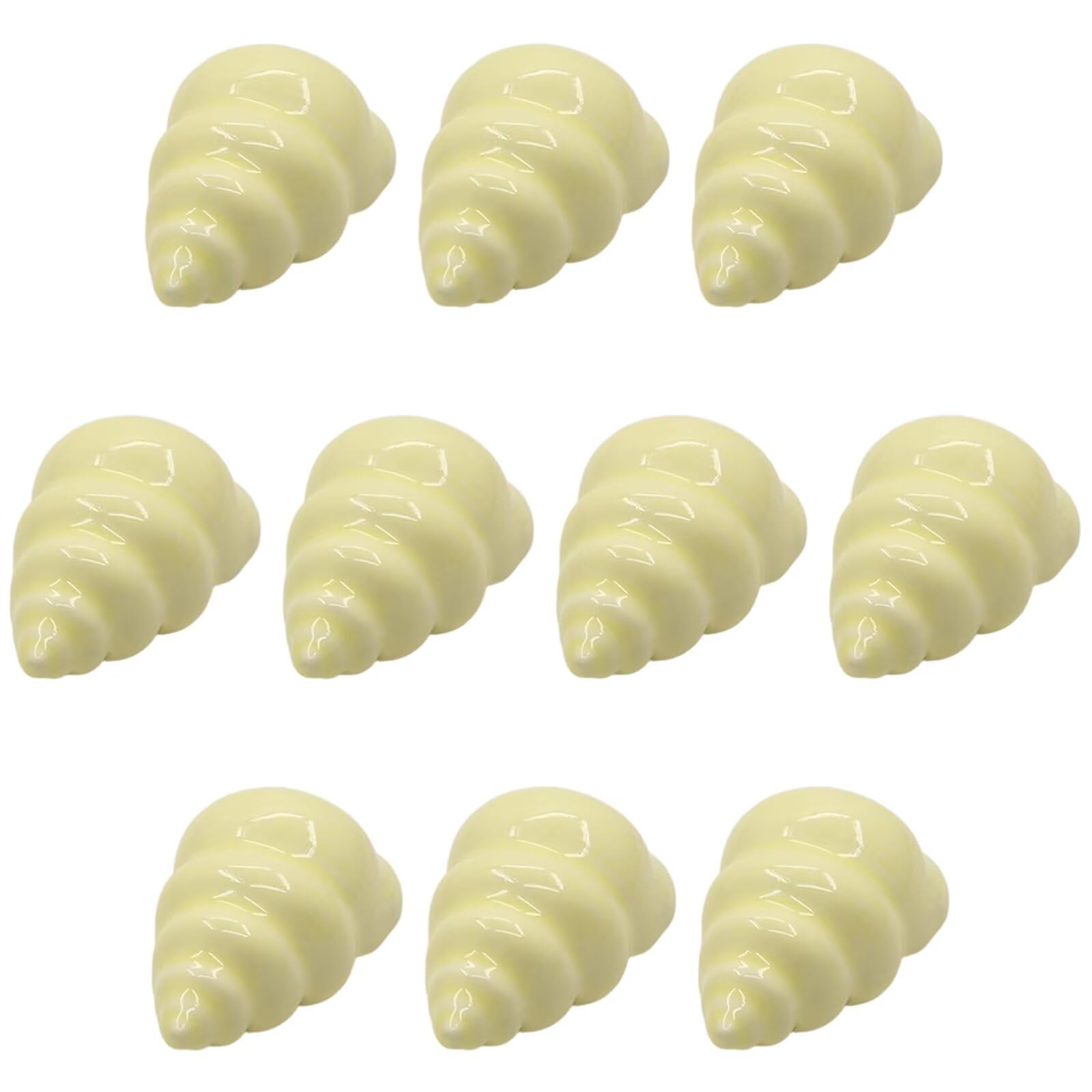 Boutons d'armoire en céramique coquillage x10 pour meuble et commode