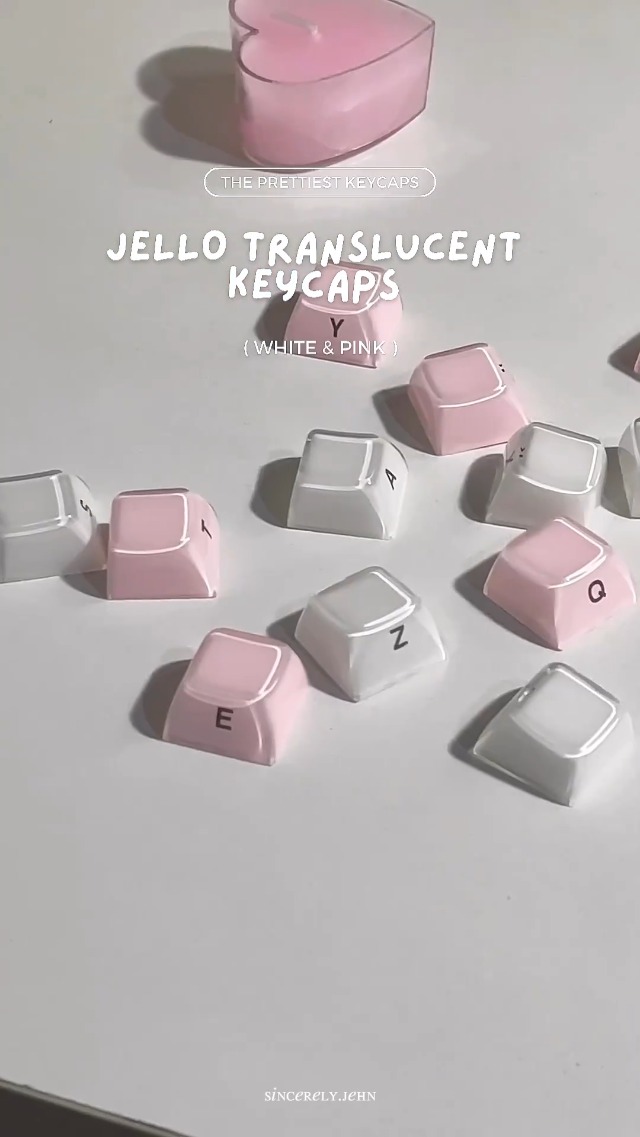 KOVNISE Jelly Keycaps, XDA keycap set 113 keys, custom keycaps, white KOVNISE Jelly Keycaps, XDA keycap set 113 keys, custom keycaps, white