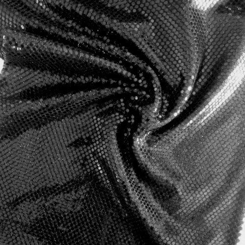 Vogue Group Inc Faux Sequin Shiny Confetti Dot Knit, Yard, Black