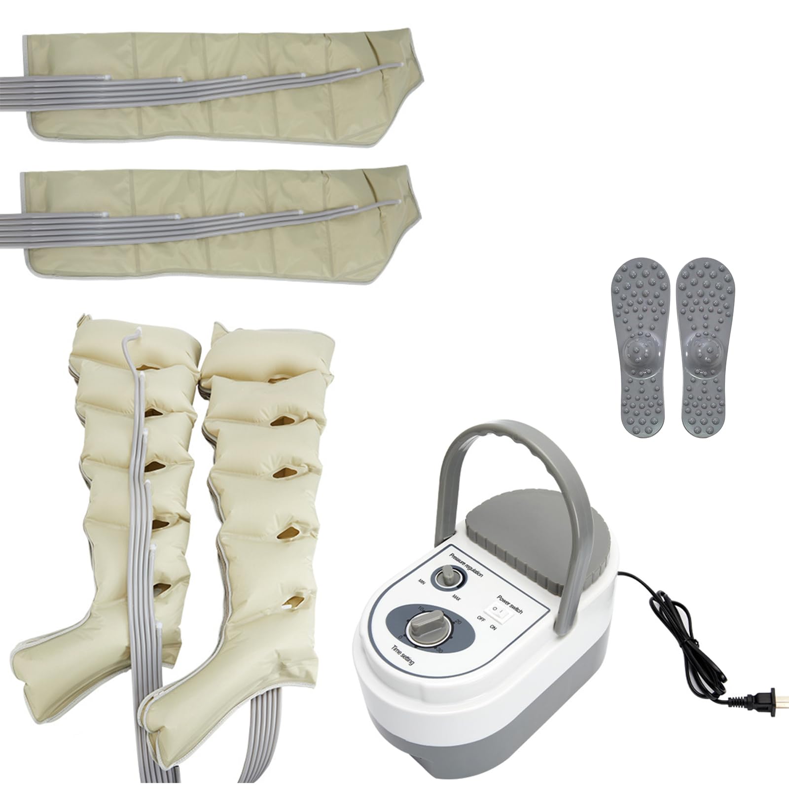 Masaje De Piernas Presoterapia Para Casa Abdomen Y Piernas | 6 Camaras Botas De Compresión Para Piernas Completas, Compresión De Aire Masajeador De Pies Y Piernas Para Favorece Una Mejor Circulación