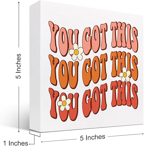 Miniatura 9 de z-crange Bodies Change Worth Doesn't Inspiration, caja de madera para decoración de escritorio, caja de madera retro Groovy Preppy para el hogar,