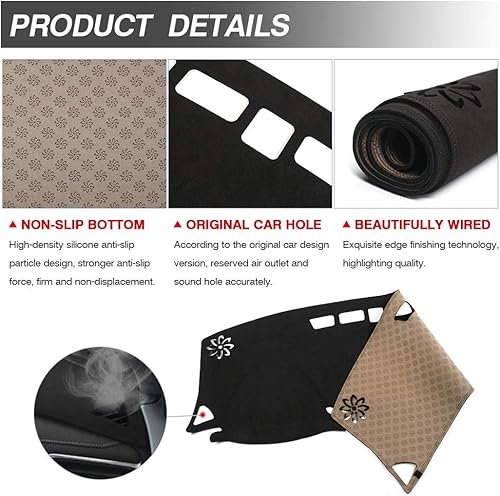 Miniatura 6 de Cartist Tapete para tablero de instrumentos para ChevyChevrolet Equinox 2018-2022, 2023, 2024, accesorios de franela, protector de rayos UV