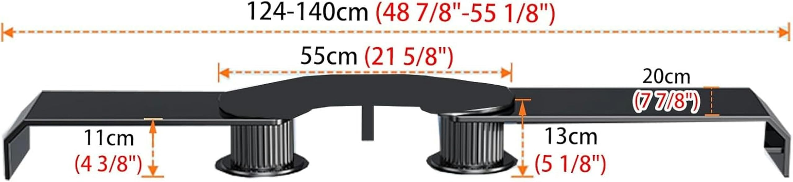 Supporto per Monitor angolare per 3 schermi, Supporto per Monitor angolare per Computer, Organizer da scrivania Regolabile, Rotazione di 270°, Supporto angolare in Metallo per Laptop.