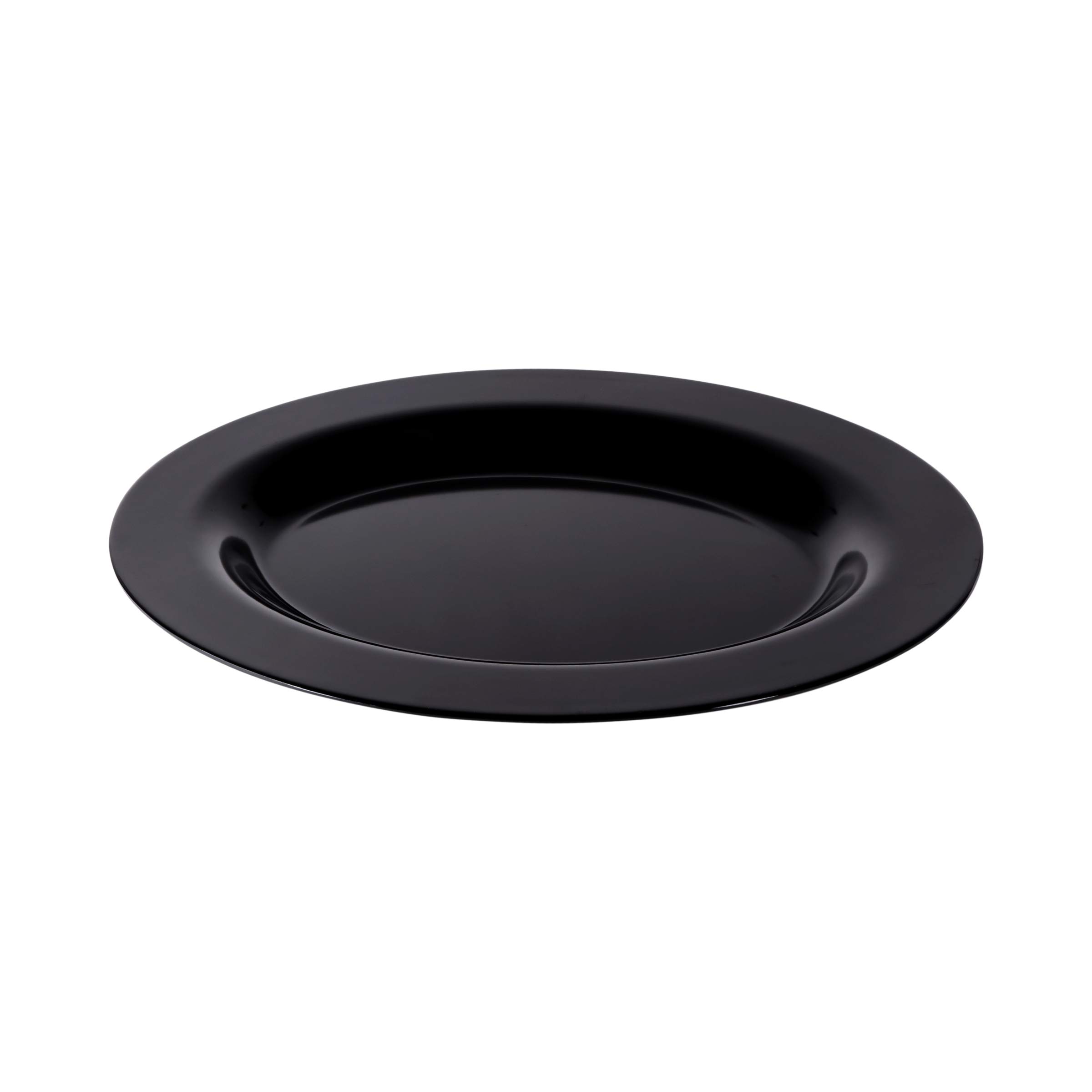 18" x 14" Black Oval Heavy-Duty Wide Rim Melamine Plastic Serving Platter by Elite Global Solutions – 18" x 14", Melamine, Black, Model M18OV-B