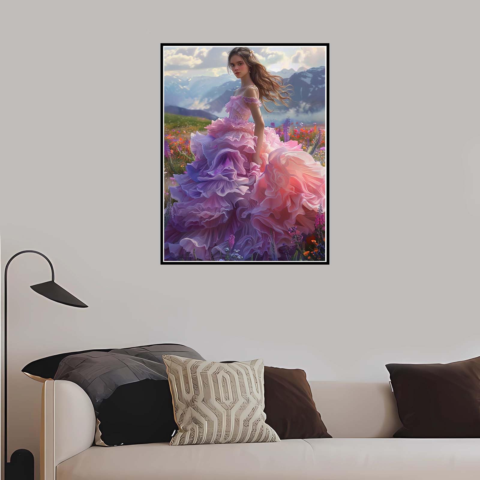Dipingere con i Numeri per Adulti Ragazza,Dipingi Con i Numeri Bambini Hobby per Donne 6 7 8 9 anni,Paesaggio Painting by Numbers Kit Arte per Decorazione Della Casa con telaio 80x120 cm-DK262
