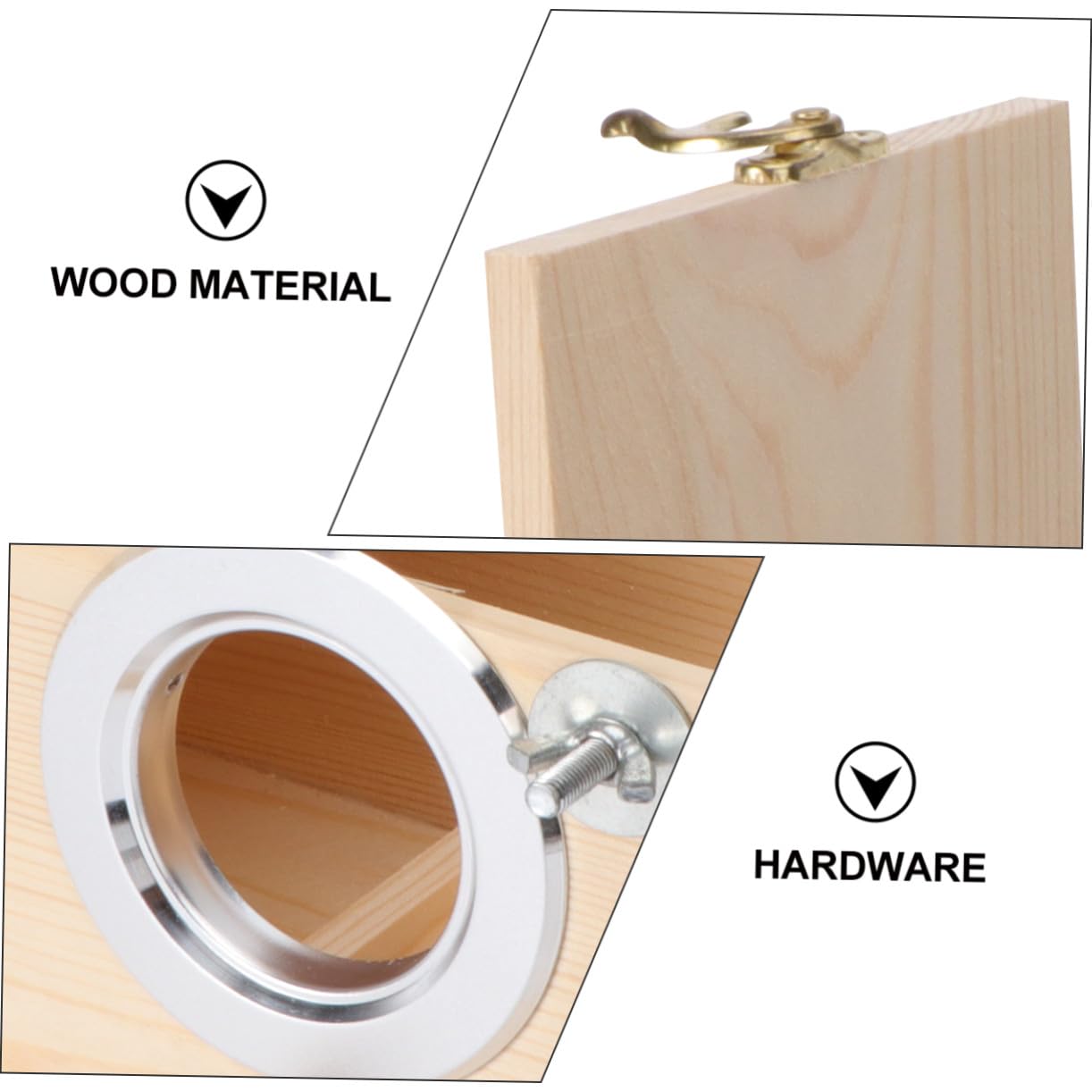 Caja de Cría para de Madera Maciza para Exterior Nido Decorativo para Jardín Mediano Madera de Pino Natural Resistente Pintura para Pajareras Exteriores y Decoración de Aves